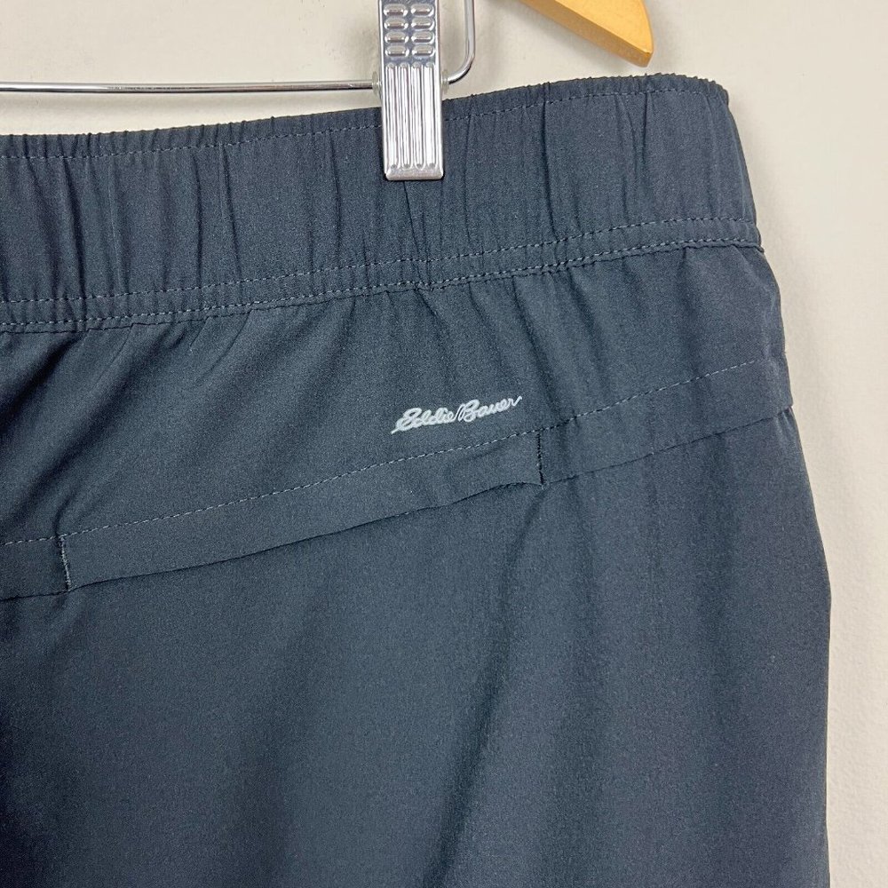 EDDIE BAUER Traveler Pants‎ Womens XL Black Pull On Elastic Waist Stretch Active - Picture 7 of 15